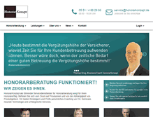 Tablet Screenshot of honorarkonzept.de
